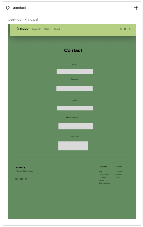 Maquette page auteur
